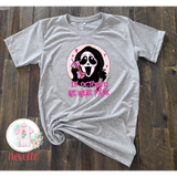 Ghost Face Breast Cancer Awareness - 3 colors plain colors or pink tie dye!