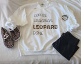 Coffee, leggings,  leopard, done - Neselle Boutique