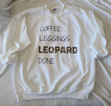 Coffee, leggings,  leopard, done - Neselle Boutique