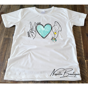PLS&D turquoise heart - Neselle Boutique