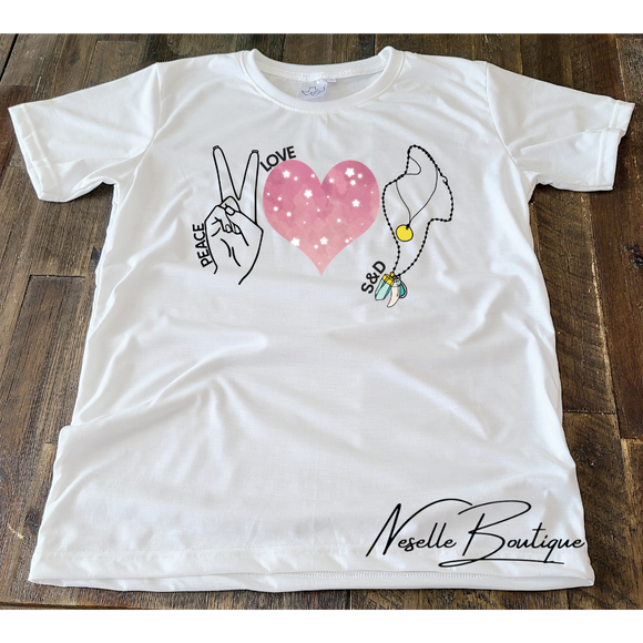PLS&D pink heart with stars - Neselle Boutique