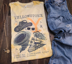 Yellowstone Chart Design - Yellow Tie Dye