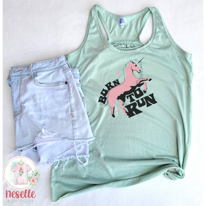 Born to Run tank top - multiple colors - Neselle Boutique