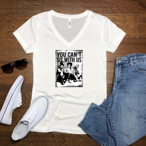 You can't sit with us on v-neck tee - Neselle Boutique