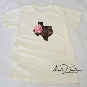 Leopard Texas with rose - Neselle Boutique