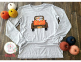 Leopard Truck - white or grey long sleeve - Neselle Boutique