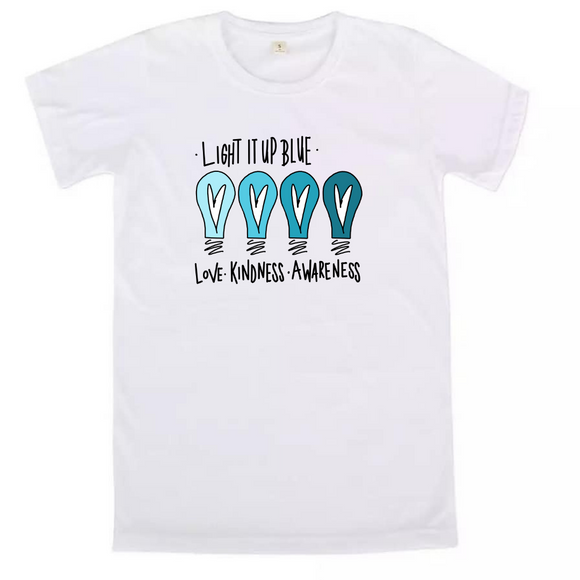 Light it up blue - Adult and kid sizes - Neselle Boutique