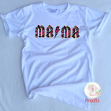 Mama ACDC Style with colorful roses - white or grey - Neselle Boutique