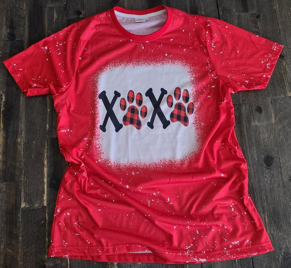 XOXO with paw prints