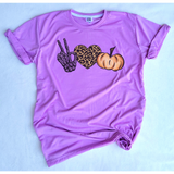 Peace Love Pumpkin - crew & vneck/multiple colors - Neselle Boutique