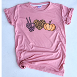 Peace Love Pumpkin - crew & vneck/multiple colors - Neselle Boutique