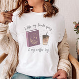 I like my books spicy & my coffee icy - T-shirt & sweatshirt options!