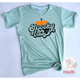 Spooky Vibes - crew neck & vneck/ 4 colors - Neselle Boutique