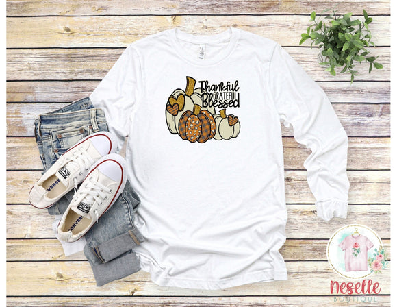 Thankful Grateful Blessed - long sleeve - Neselle Boutique