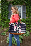 CLOSED Weekender bag Floral & Stripes - Pre Order Closes 12/19
